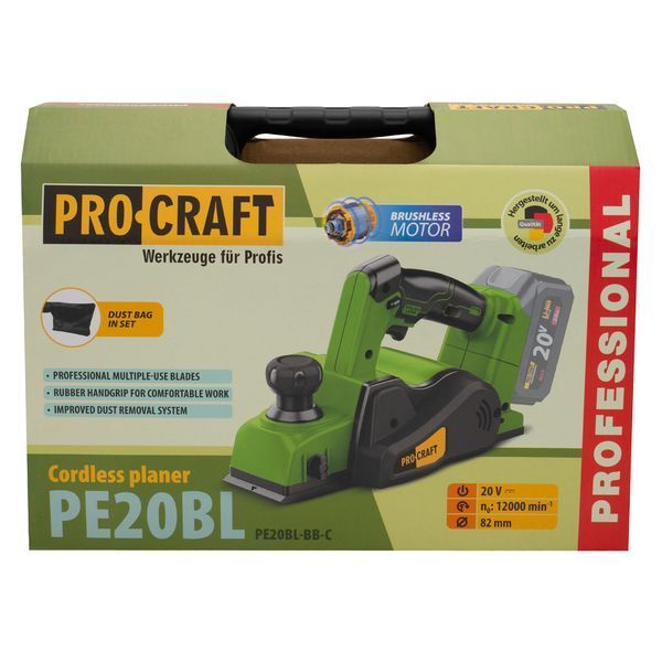 Акумуляторний рубанок Procraft PE20BL (Без АКБ та ЗП) 030257 фото