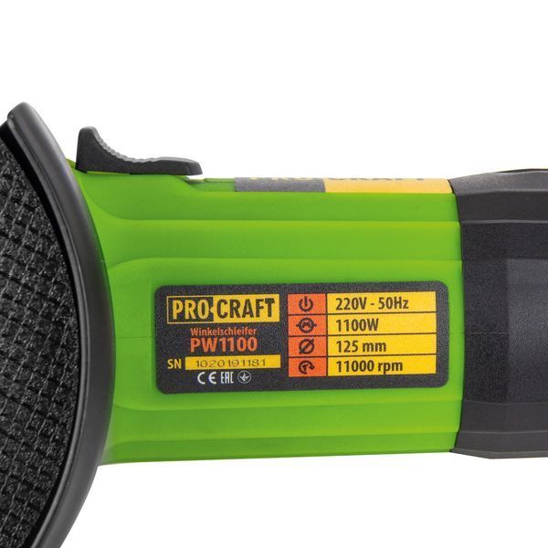 Угловая шлифовальная машина Procraft PW1100 125 мм 001100 фото